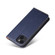 iPhone 14 Fierre Shann PU Genuine Leather Texture Leather Phone Case  - Blue