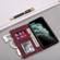 iPhone 14 Zipper Multi-card Slots Horizontal Flip Leather Case Max - Wine Red