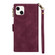 iPhone 14 Zipper Multi-card Slots Horizontal Flip Leather Case  - Wine Red
