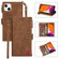 iPhone 14 Zipper Multi-card Slots Horizontal Flip Leather Case Max - Brown