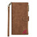 iPhone 14 Zipper Multi-card Slots Horizontal Flip Leather Case Max - Brown