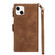 iPhone 14 Zipper Multi-card Slots Horizontal Flip Leather Case Max - Brown