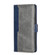 iPhone 14 Contrast Color Side Buckle Leather Phone Case  - Blue + Grey