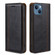 iPhone 14 Grid Texture Magnetic Flip Leather Phone Case  - Black