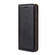 iPhone 14 Grid Texture Magnetic Flip Leather Phone Case  - Black