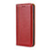 iPhone 14 Grid Texture Magnetic Flip Leather Phone Case  - Red