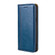 iPhone 14 Grid Texture Magnetic Flip Leather Phone Case  - Blue