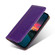 iPhone 14 Grid Texture Magnetic Flip Leather Phone Case  - Purple