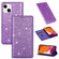 iPhone 14 Ultrathin Glitter Magnetic Leather Case  - Purple