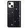 iPhone 14 Ultrathin Glitter Magnetic Leather Case Max - Black