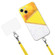iPhone 14 Lanyard Stitching Marble TPU Case Max - Yellow