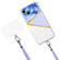 iPhone 14 Lanyard Stitching Marble TPU Case Max - Purple