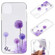 iPhone 14 Coloured Drawing Pattern Transparent TPU Protective Case  - Dandelion