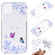 iPhone 14 Coloured Drawing Pattern Transparent TPU Protective Case Max - Flower Butterfly