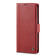 iPhone 14 LC.IMEEKE Magnetic Buckle Leather Phone Case  - Red