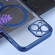 iPhone 14 MagSafe Electroplating Straight TPU Phone Case  - Dark Blue
