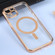 iPhone 14 MagSafe Electroplating Straight TPU Phone Case  - Gold