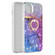 iPhone 14 Ring Holder 2.0mm Airbag TPU Phone Case  - Blue Purple Marble