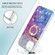 iPhone 14 Ring Holder 2.0mm Airbag TPU Phone Case  - Blue Purple Marble