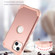 iPhone 14 3 in 1 Shockproof Phone Case  - Rose Gold