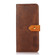 iPhone 14 KHAZNEH Dual-color Cowhide Texture Flip Leather Phone Case  - Brown