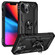 iPhone 14 Shockproof TPU + PC Ring Holder Phone Case  - Black