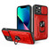 iPhone 14 Sliding Camshield TPU+PC Phone Case with Card Slot  - Red