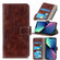 iPhone 14 Retro Crazy Horse Texture Horizontal Flip Leather Phone Case  - Brown