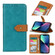 iPhone 14 European Floral Embossed Copper Buckle Horizontal Flip PU Leather Phone Case  - Blue