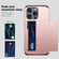iPhone 14 Shockproof Armor Protective Phone Case with Slide Card Slot  - Rose Gold