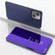 iPhone 14 Plated Mirror Horizontal Flip Leather Phone Case with Holder  - Purple Blue