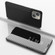iPhone 14 Plated Mirror Horizontal Flip Leather Phone Case with Holder  - Black