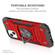iPhone 14 Magnetic Armor TPU + PC Ring Holder Phone Case  - Red