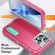 iPhone 14 3 in 1 Rugged Holder Phone Case  - Pink + Blue