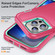 iPhone 14 3 in 1 Rugged Holder Phone Case  - Pink + Blue