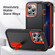 iPhone 14 3 in 1 Rugged Holder Phone Case  - Black + Orange