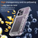 iPhone 14 Pro Max Crystal Clear Flip Card Slot Phone Case - Transparent Black