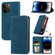 iPhone 14 Pro Max Retro Skin Feel Magnetic Flip Leather Phone Case - Blue