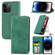 iPhone 14 Pro Max Retro Skin Feel Magnetic Flip Leather Phone Case - Green