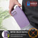 iPhone 14 Pro Max TTUDRCH RFID Retro Texture Magnetic Leather Phone Case - Purple