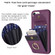iPhone 14 Pro Max BF29 Organ Card Bag Ring Holder Phone Case - Dark Purple