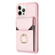 iPhone 14 Pro Max BF29 Organ Card Bag Ring Holder Phone Case - Pink