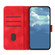 iPhone 14 Pro Max Line Pattern Skin Feel Leather Phone Case - Red