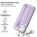 iPhone 14 Pro Max Shockproof Leather Phone Case with Wrist Strap - Purple