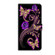 iPhone 14 Pro Max Crystal 3D Shockproof Protective Leather Phone Case - Purple Flower Butterfly