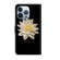 iPhone 14 Pro Max Crystal 3D Shockproof Protective Leather Phone Case - White Flower
