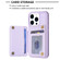 iPhone 14 Pro Max BF25 Square Plaid Card Bag Holder Phone Case - Purple