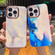 iPhone 14 Pro Max Colorful Shell Texture Marble PC + TPU Phone Case - Blue White