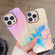 iPhone 14 Pro Max Colorful Shell Texture Marble PC + TPU Phone Case - Blue White