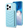 iPhone 14 Pro Max BF26 Wave Pattern Card Bag Holder Phone Case - Blue